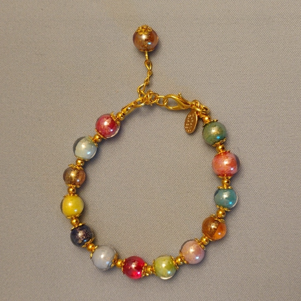 Stauer Murano Prisma Spectrum Necklace And Bracelet Set New In Stauer Satin Bag - Picture 3 of 13